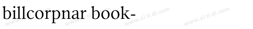 billcorpnar book字体转换